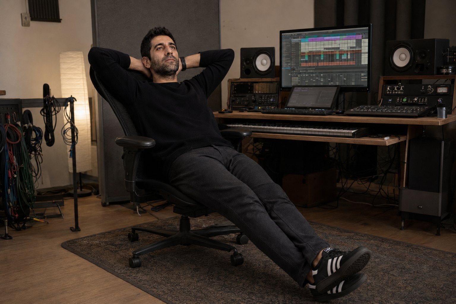 Nital in his studio